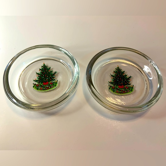Bundle 1 Pasabahce Christmas Tree Clear Glass Flower Vase + 2 Round Coasters - Picture 5 of 9